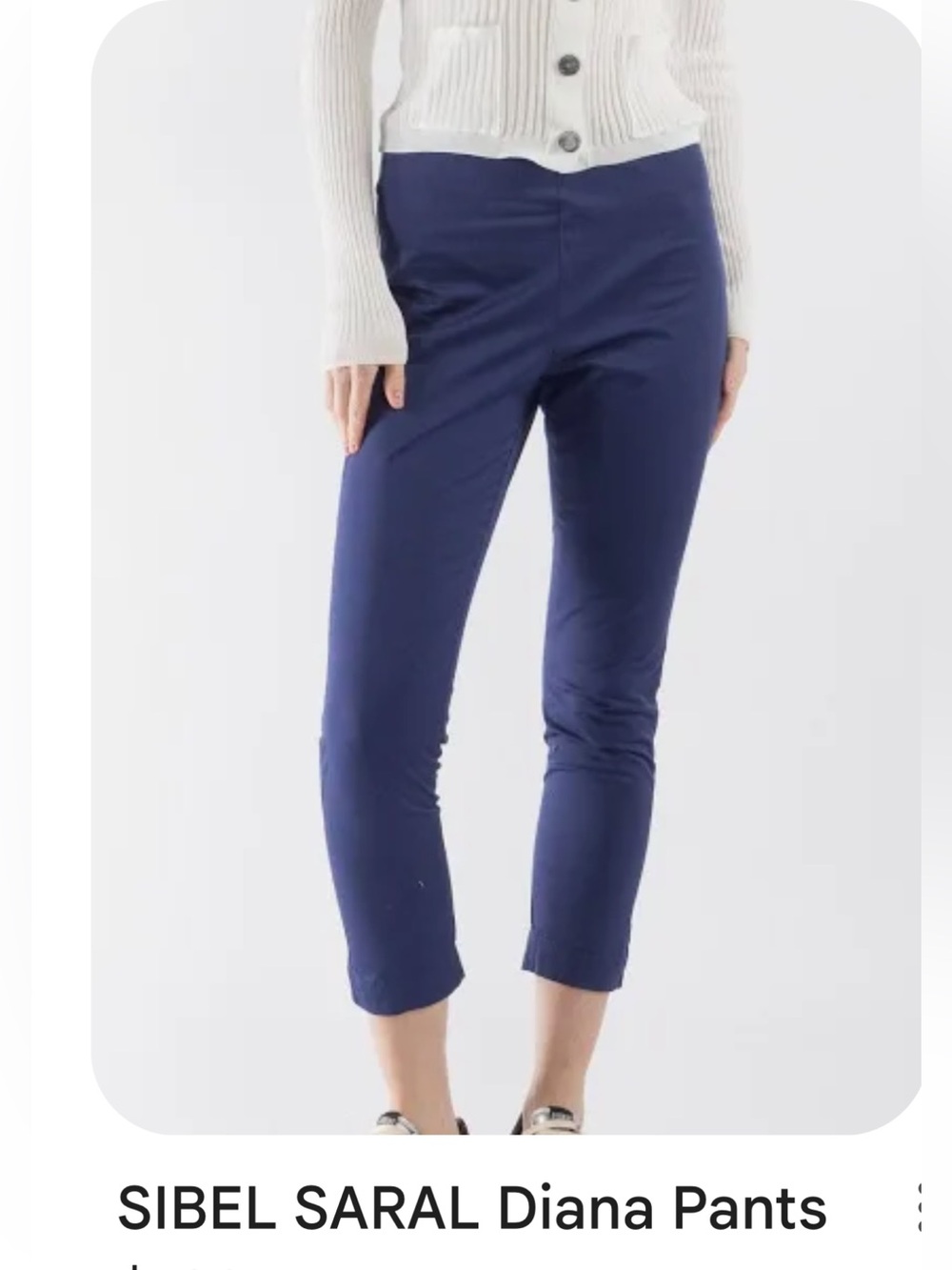 SIBEL SARAL Diana Cropped Slim Pants, size XS
